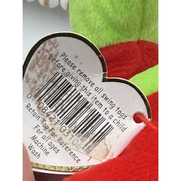 Ty Beanie Babies Ribbit the Frog Mint Condition, The Pillow Pals Collection - Picture 10 of 10